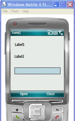Windows Mobile Emulator running Lux Meter